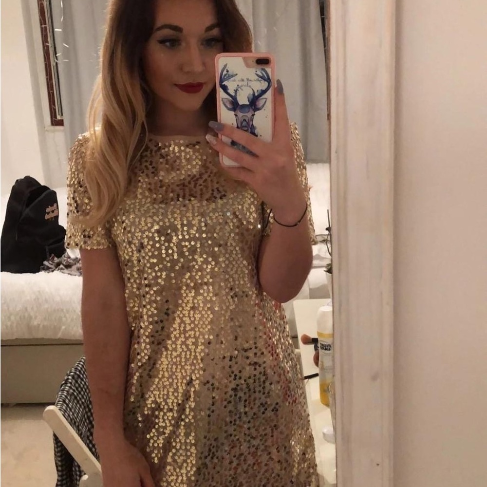 Gold Sequin Dress